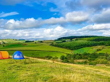 Visitor image of their tents at the site