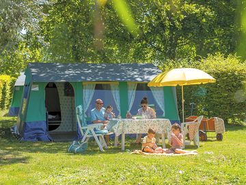 Tree-shaded tent pitch