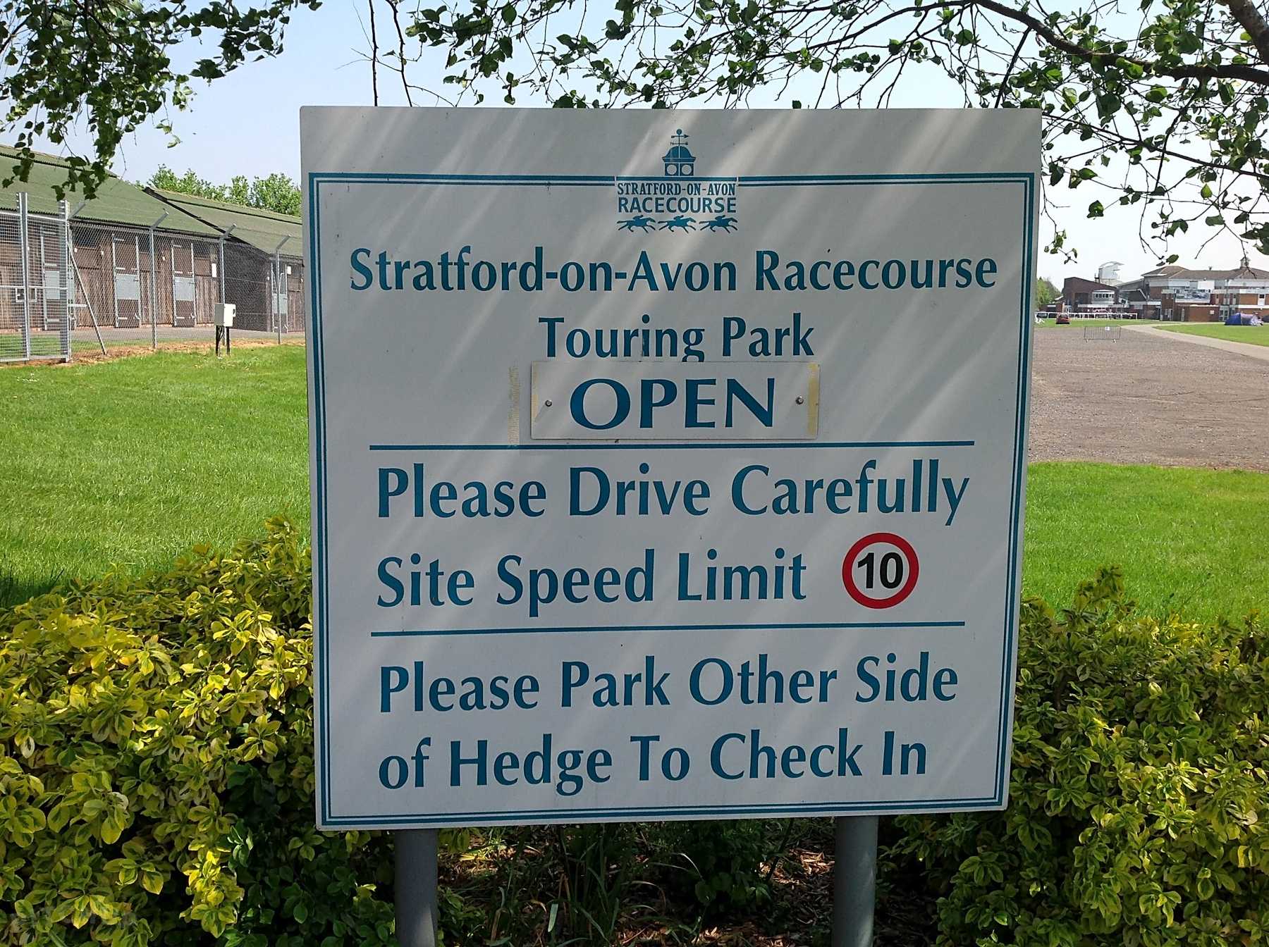 Stratford Racecourse Touring Park Stratford Upon Avon Pitchup