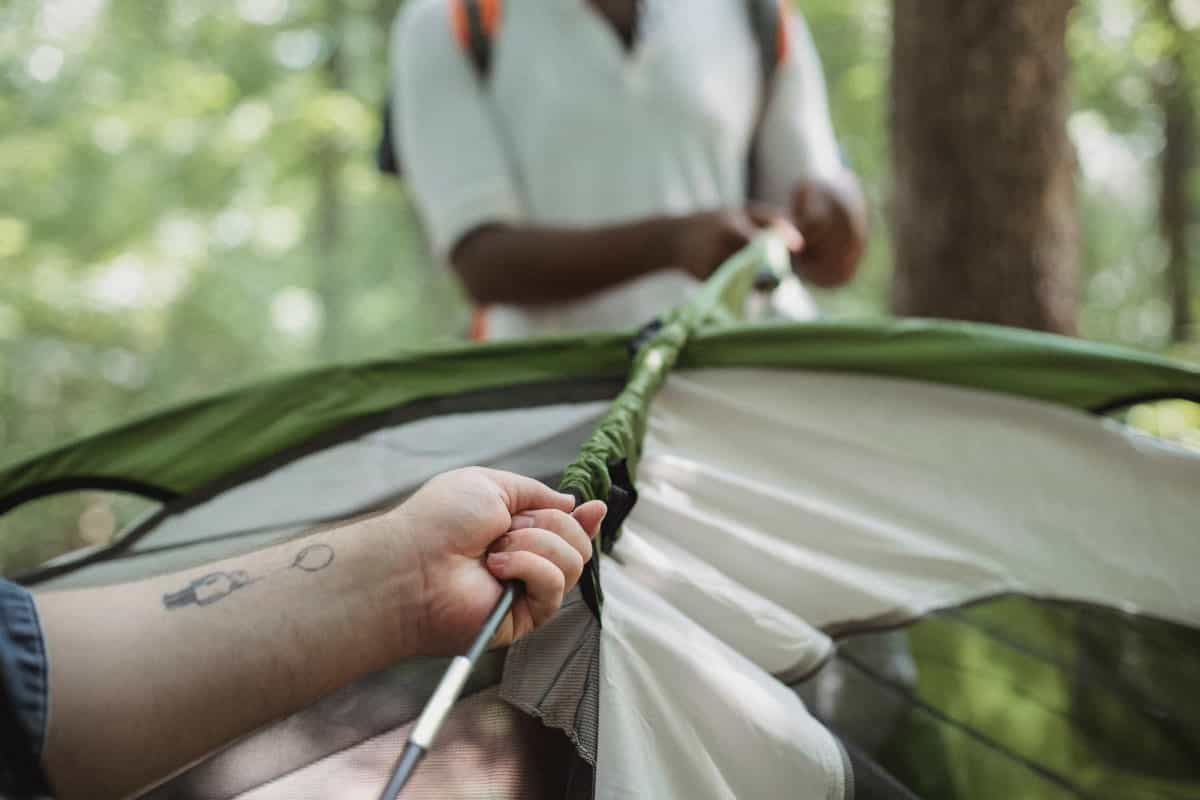 Learn how to pitch a tent before you go camping and you’ll have less stress on arrival at your site (Kamaji Ogino / Pexels)