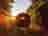 Oakwood Glamping: Sunset over the wagon