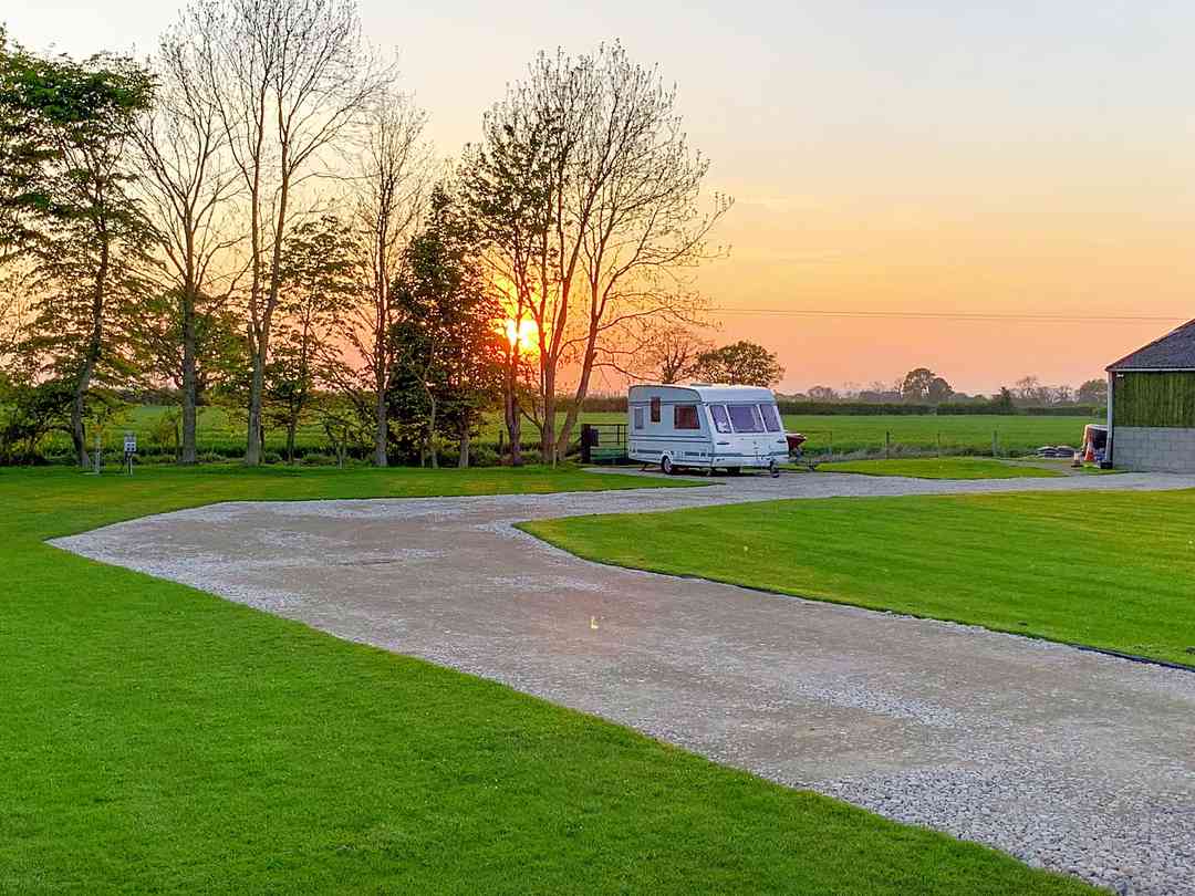 Midsummer Caravan and Camping: Visitor image of the site at sunset