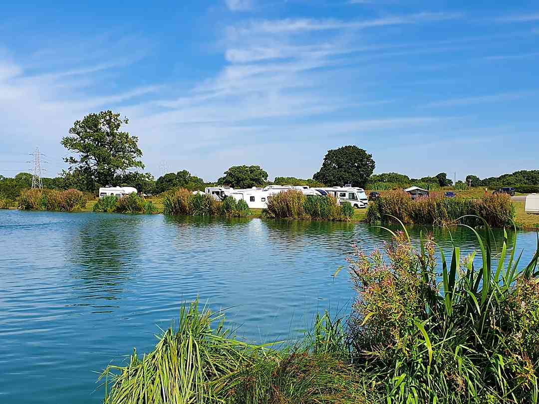 Stamford Way Fisheries and Camping: View over fishing pond.