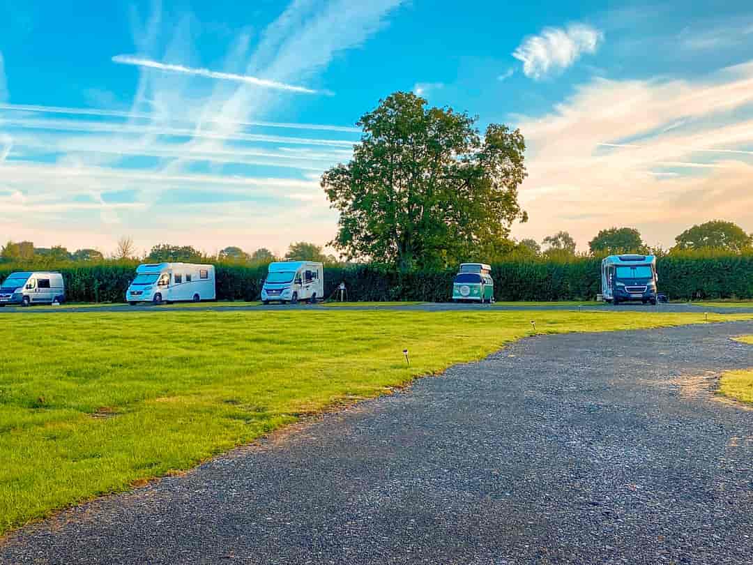 Ashton Drove Motorhome Park: Summer evening on site