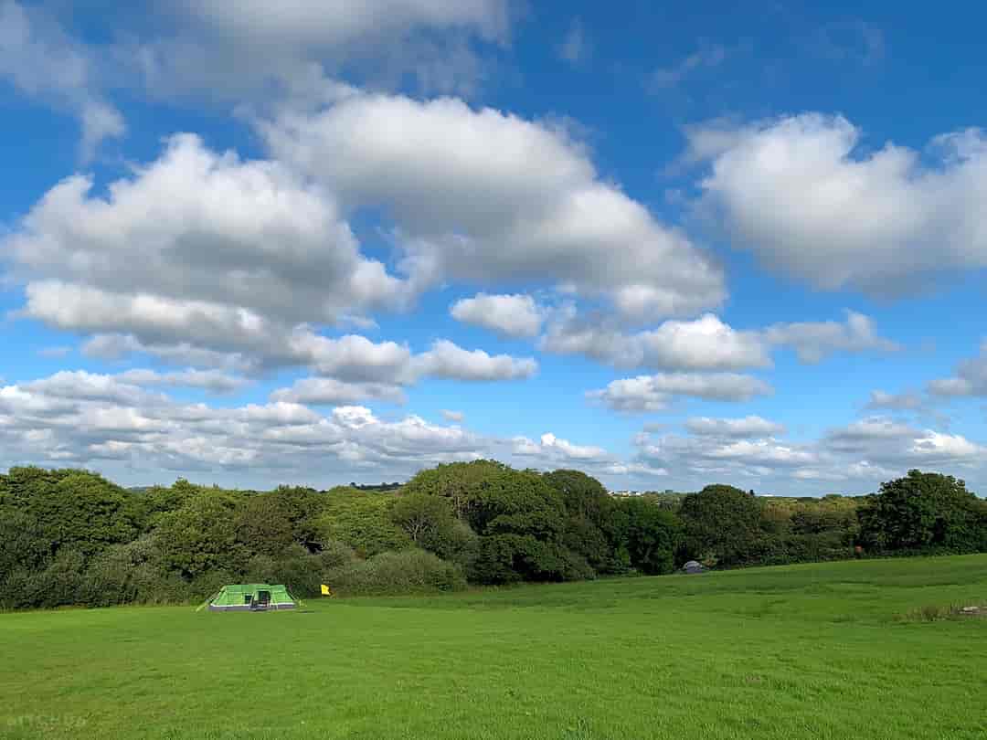 Wonders Corner Camping: Looking from field gate to field bottom