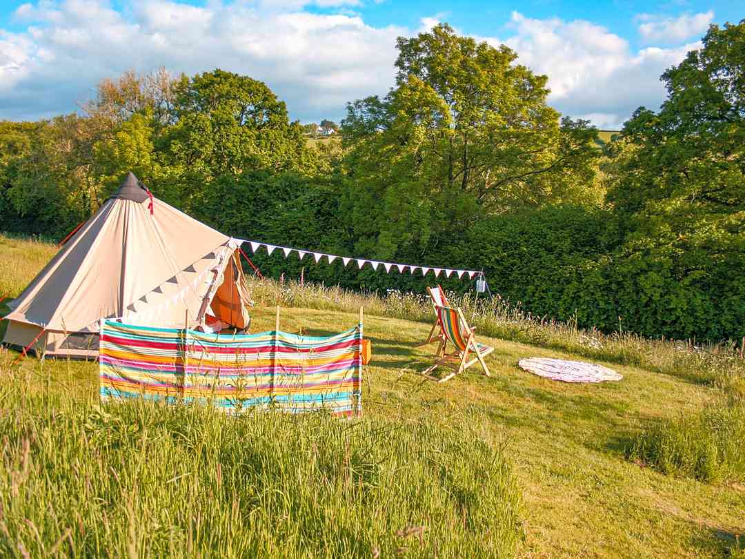 Middle Corscombe Farm: Camping pitch