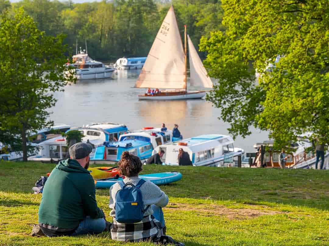 Salhouse Broad's Camping Corner: View from the 'hill'
