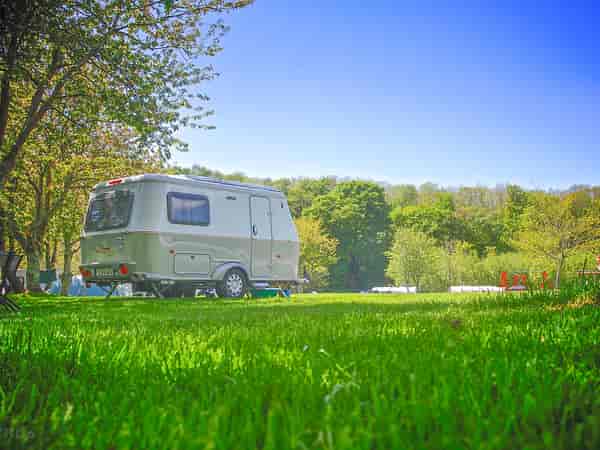 Electric optional grass tent, trailer tent or touring caravan pitch