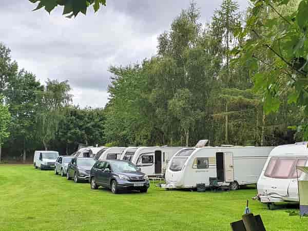 Powered grass caravan site