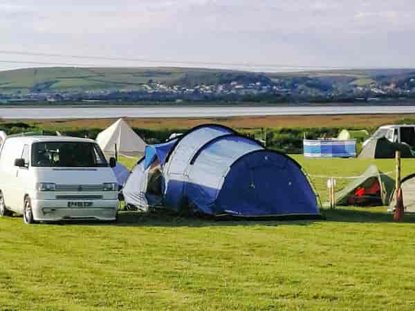 Non-electric grass tent or trailer tent pitch