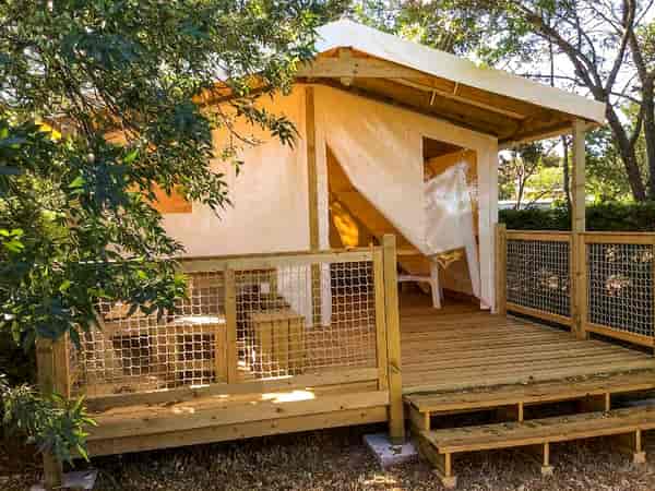 Tente safari Ecolodge 2 chambres (terrasse semi-couverte)