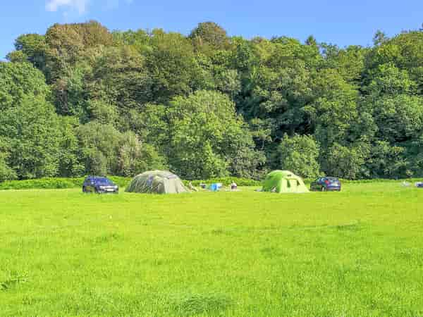 Non-electric grass tent pitch