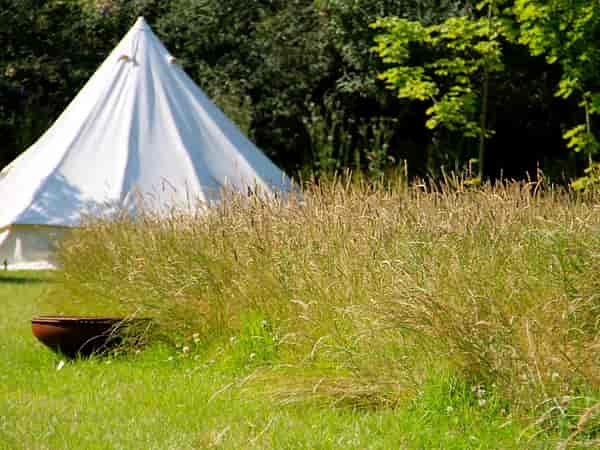 Non-electric grass tent or trailer tent pitch