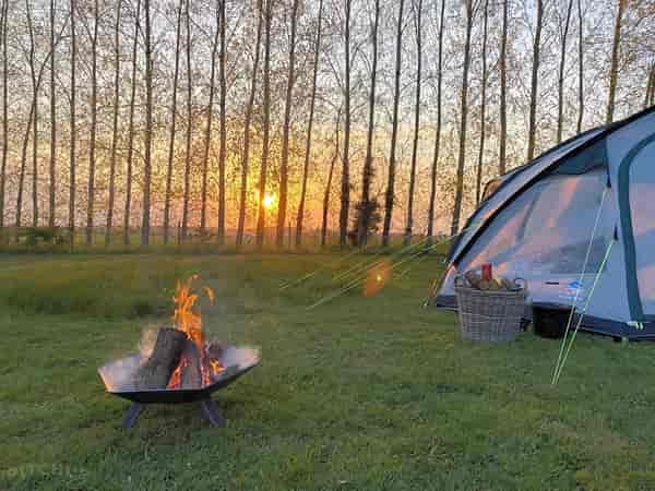 Orchard electric grass tent pitch