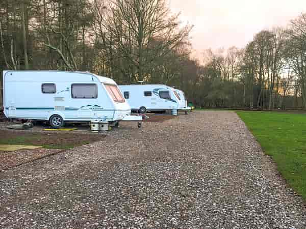 Fully-serviced grass and gravel touring pitch