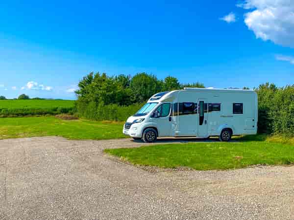 Electric gravel and earth motorhome pitch