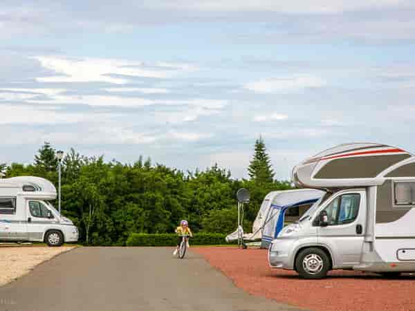 Fully-serviced hardstanding touring pitch