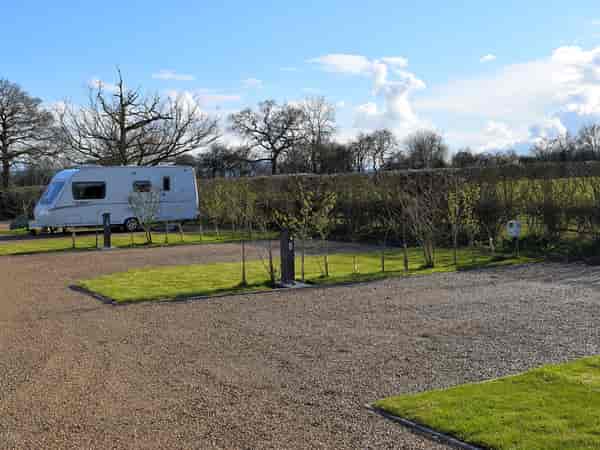 Fully-serviced hardstanding touring pitch