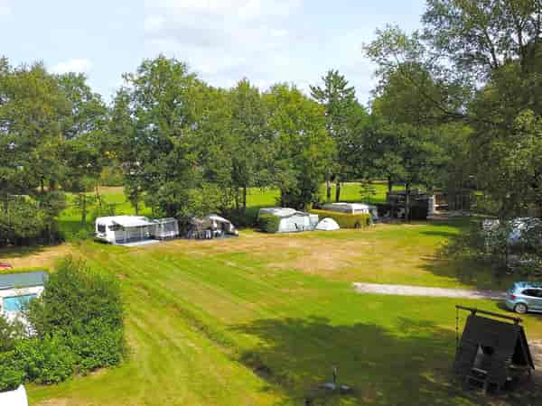 Powered cement/asphalt and grass RV site