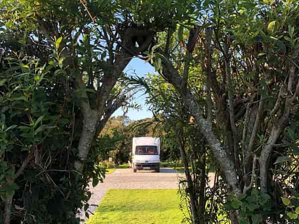 Emplacement pour véhicule de tourisme (Gold) sur herbe et gravier avec électricité