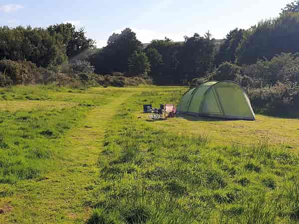 Non-electric grass tent pitch (five person)