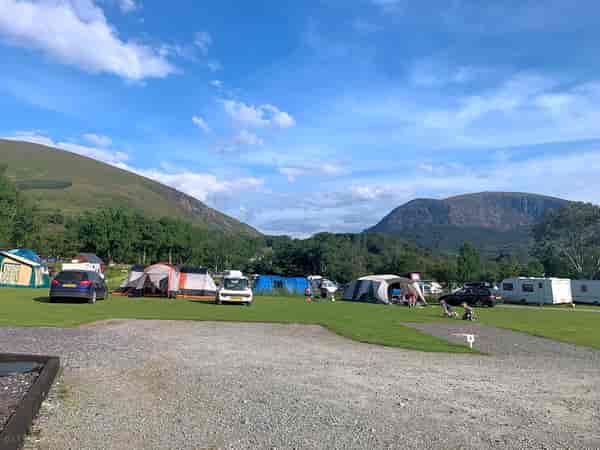 Powered concrete slab caravan site