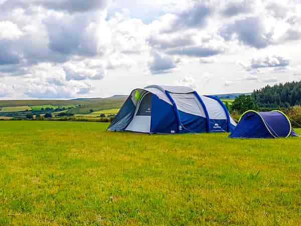 Non-electric grass tent pitch (three person)