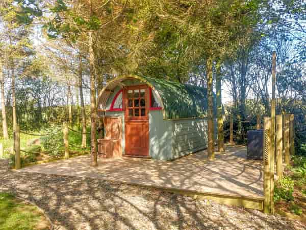 Red camping pod