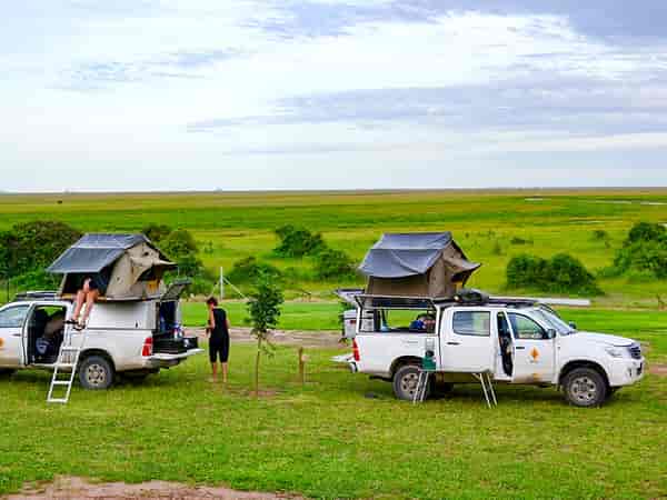 Fully-serviced grass pitch (water view)