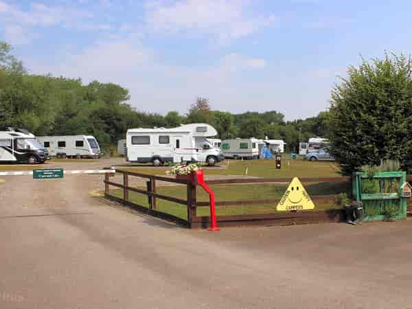 Powered gravel and concrete caravan site