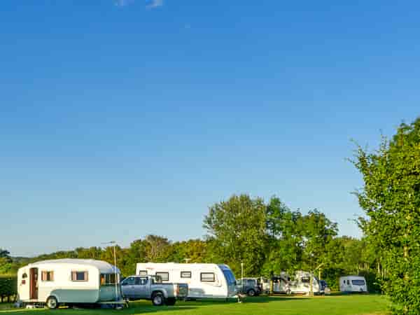 Electric grass touring caravan pitch