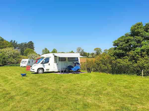 Fully-serviced grass touring pitch