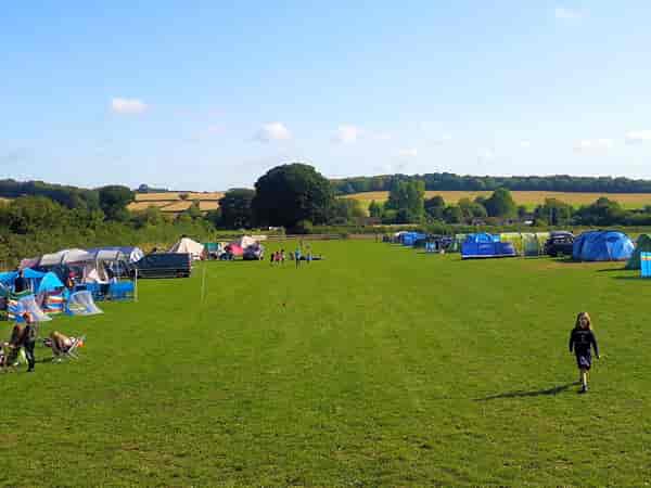 Non-electric grass tent or trailer tent pitch