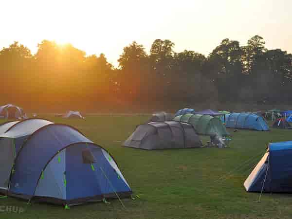 Lower Meadow non-electric grass tent, trailer tent or campervan pitch