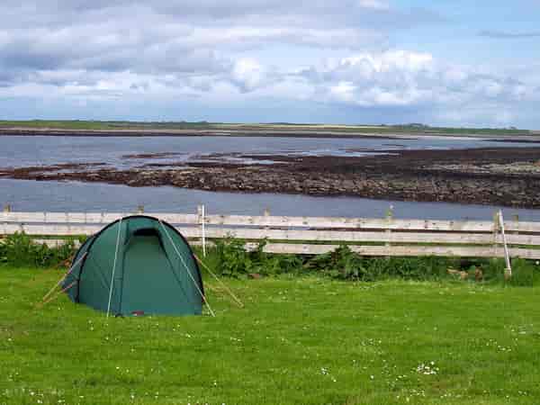 Non-electric grass tent pitch (sea view, solo)