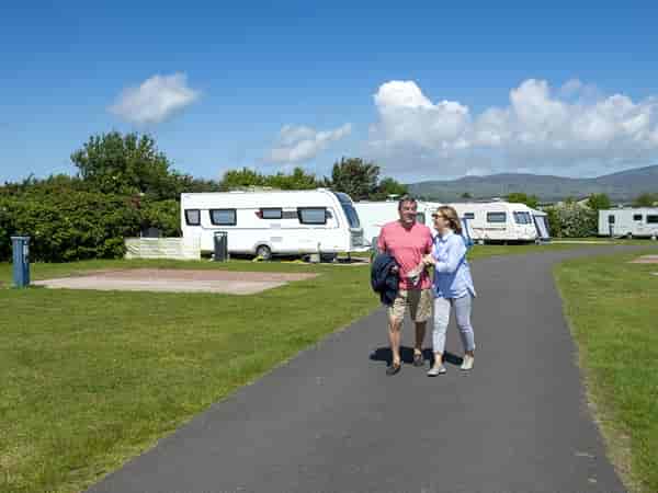 Powered concrete slab caravan site