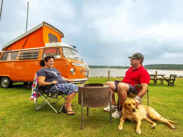 Electric grass tent or campervan pitch