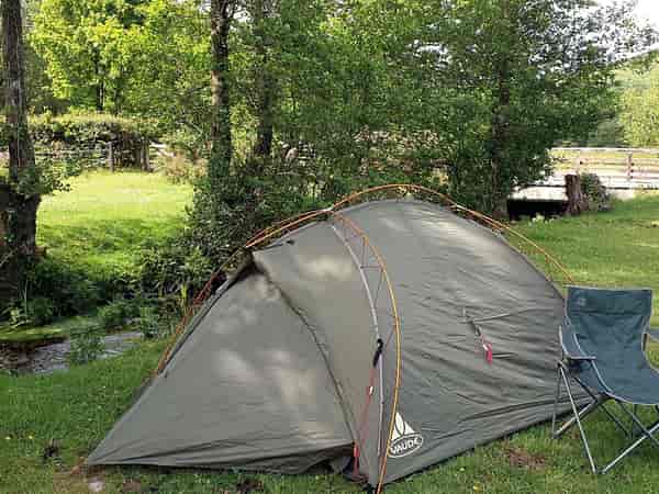 Non-electric grass tent pitch (three person)