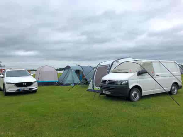 Primitive grass tent site