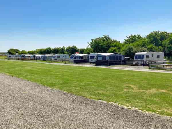 Powered concrete and grass caravan site