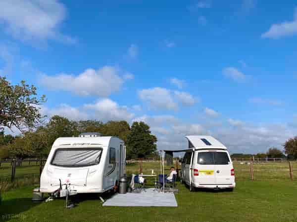 Non-electric grass touring pitch