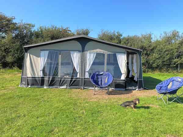 Electric grass touring caravan pitch