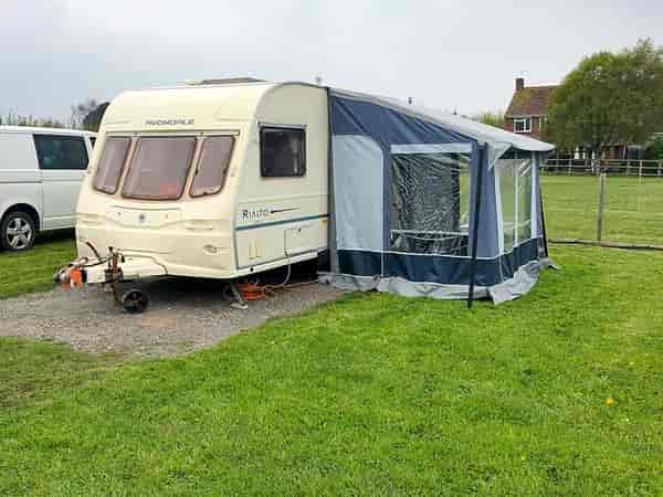 Electric cement/asphalt and grass touring pitch