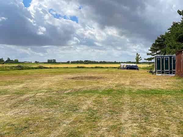 Non-electric grass tent pitch