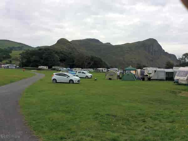 Electric grass tent pitch (two person)