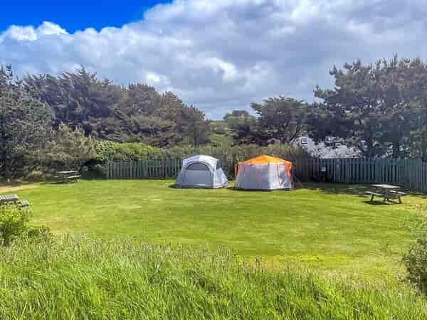 Avenger electric grass tent pitch