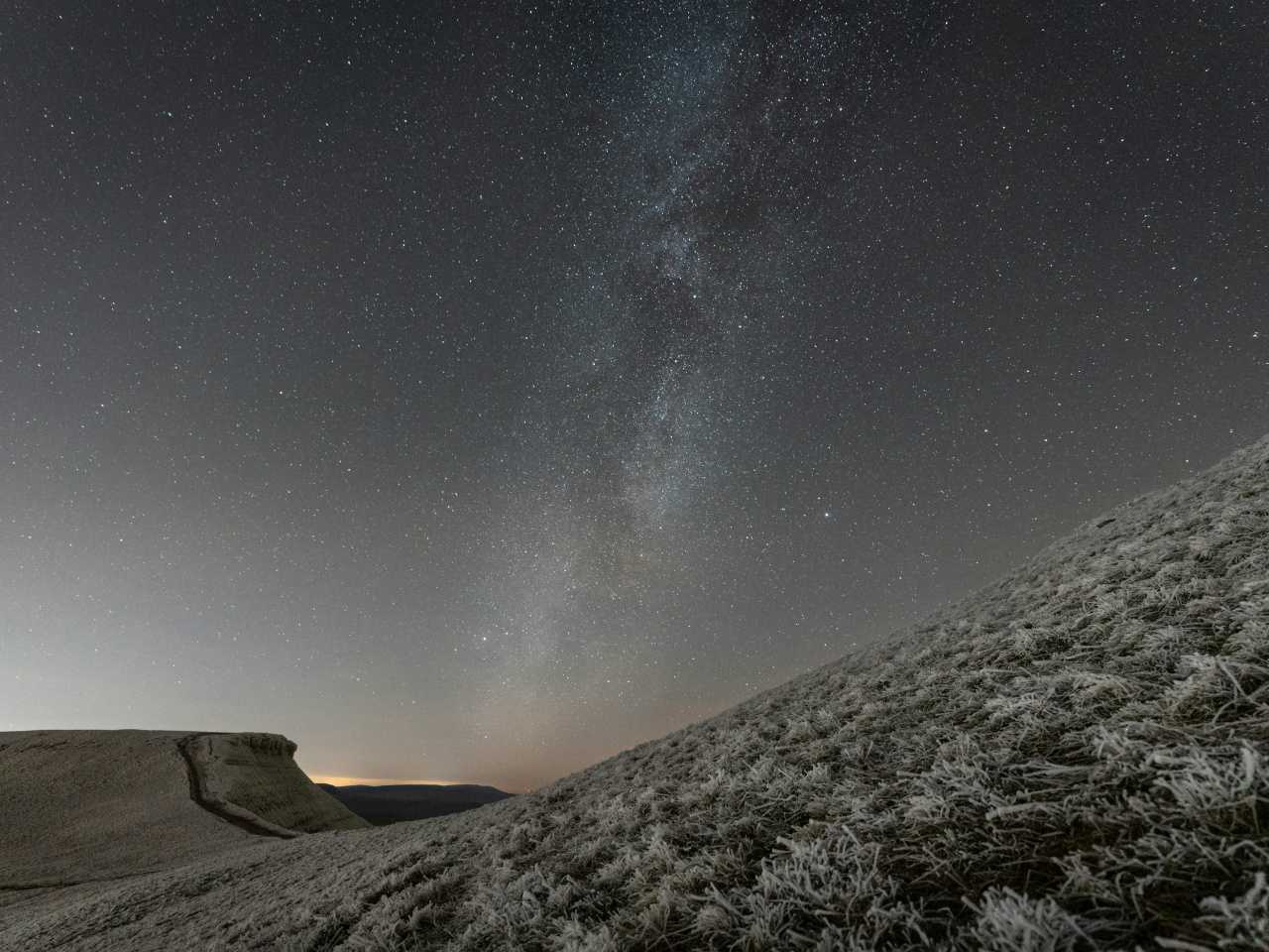 The night sky over Pen Y Fan