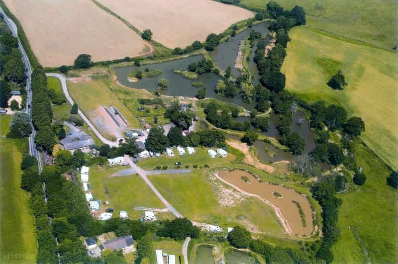 Lots of space and several fishing lakes at Revels Fishery