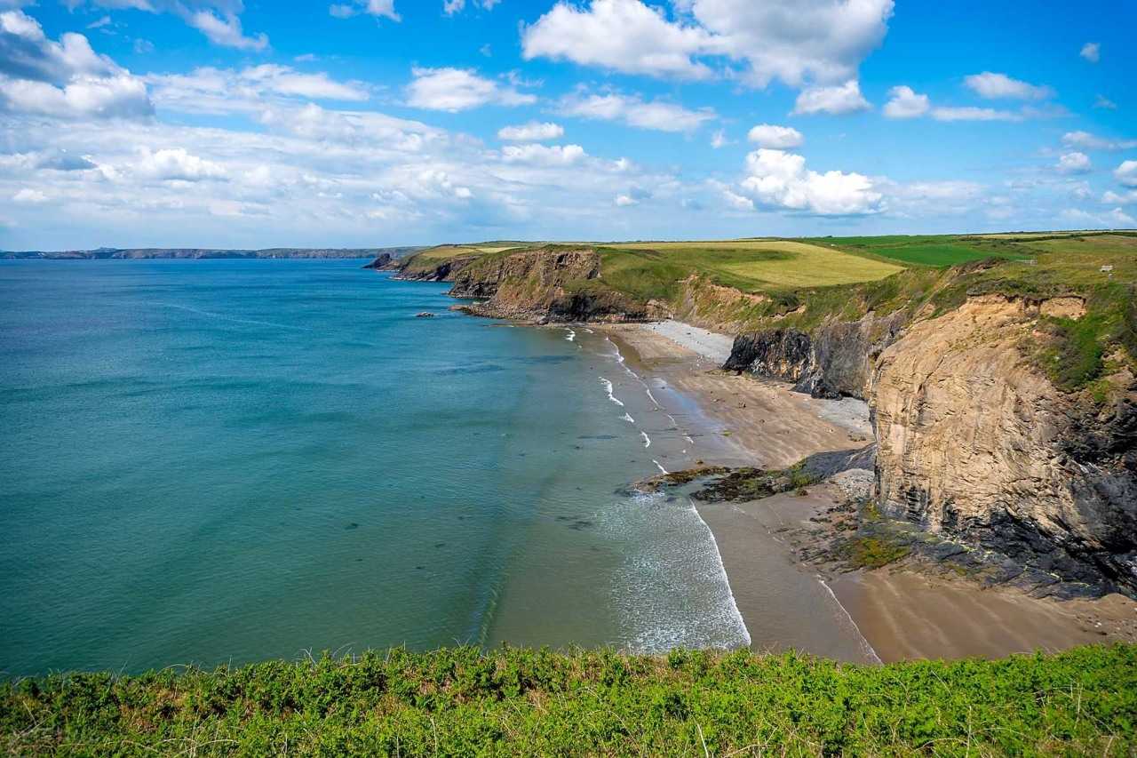 A clifftop campsite in Pembrokeshire