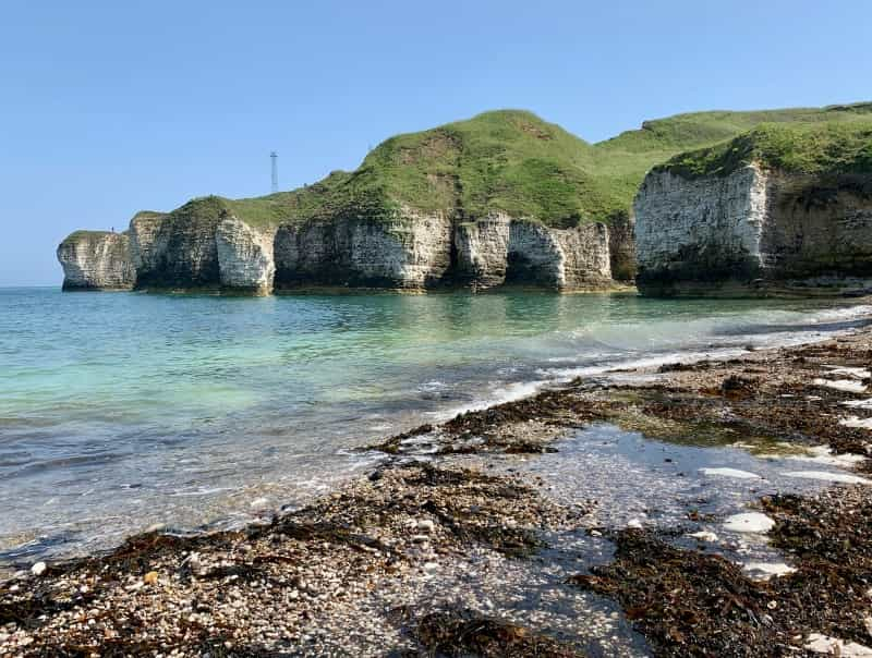 The bright-white cliffs of Flamborough Head (Agnieszka Mordaunt/Unsplash)